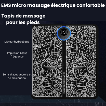 Tapis de massage électrique pour pieds avec stimulateur musculaire